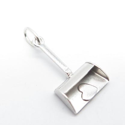 925 Sterling Silver Vintage Shovel / Scoop Charm Pendant