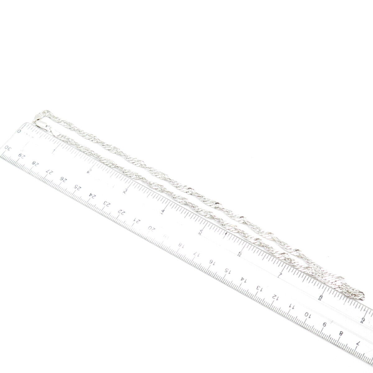 925 Sterling Silver Italy Cuban Chain Necklace 16"