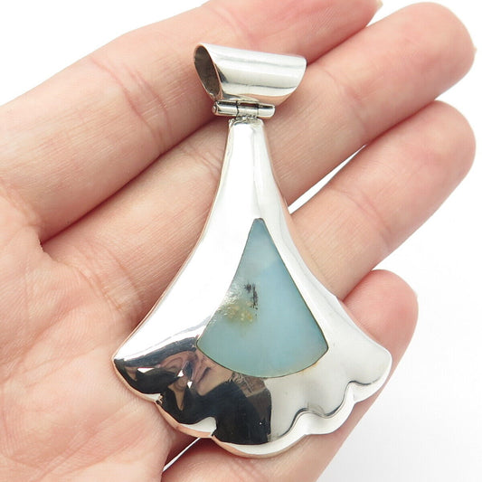 950 Silver Real Aquamarine Gemstone Pendant