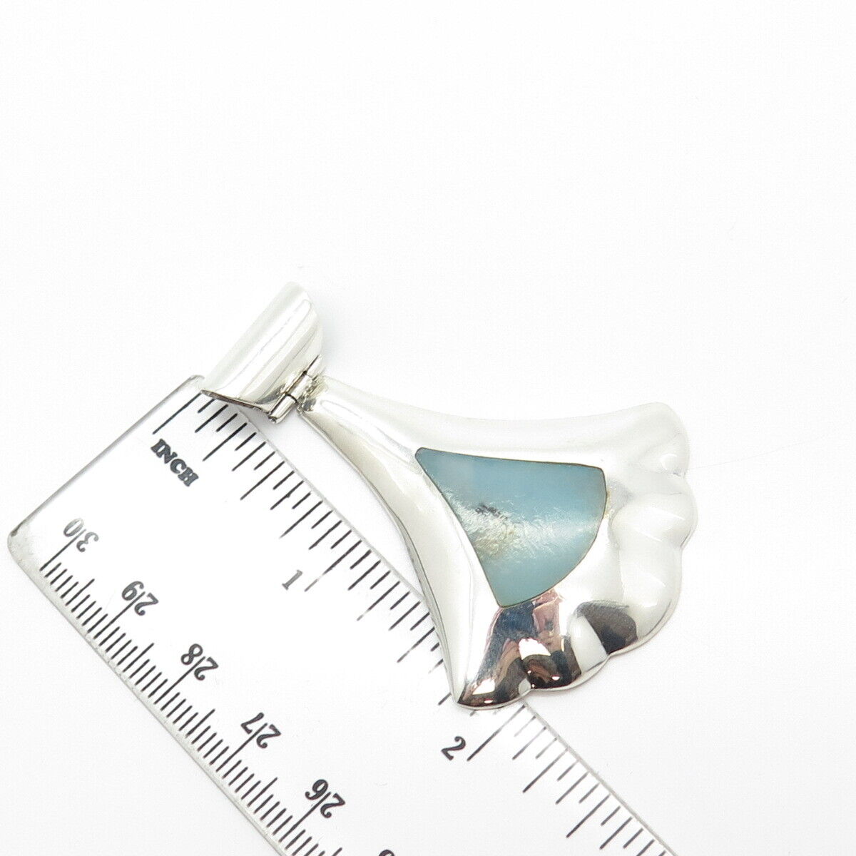 950 Silver Real Aquamarine Gemstone Pendant