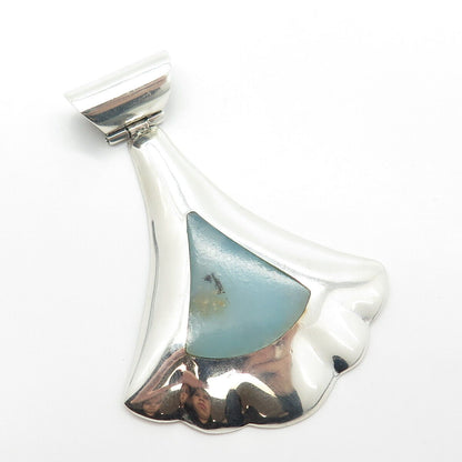 950 Silver Real Aquamarine Gemstone Pendant