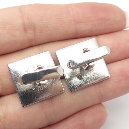 925 Sterling Silver Vintage Swank Trident Cufflinks