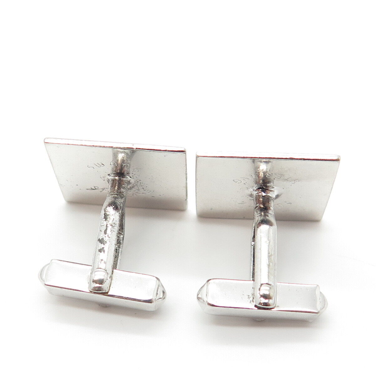 925 Sterling Silver Vintage Swank Trident Cufflinks