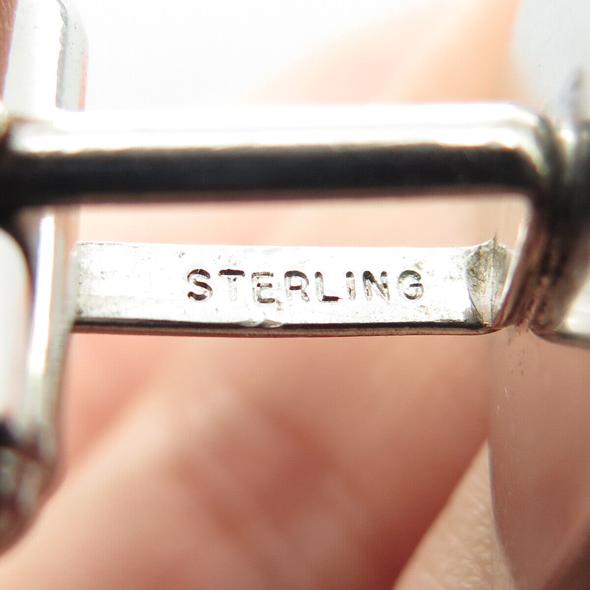 925 Sterling Silver Vintage Etched Cufflinks