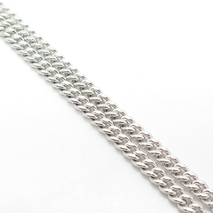 925 Sterling Silver Vintage ELKA Cuban Chain Necklace 24"