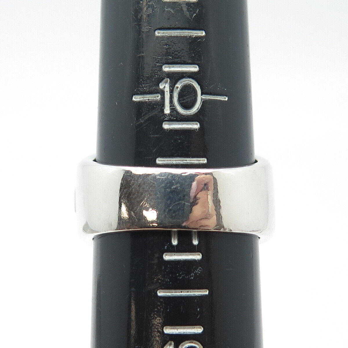 925 Sterling Silver Pave C Z Wide Ring Size 11