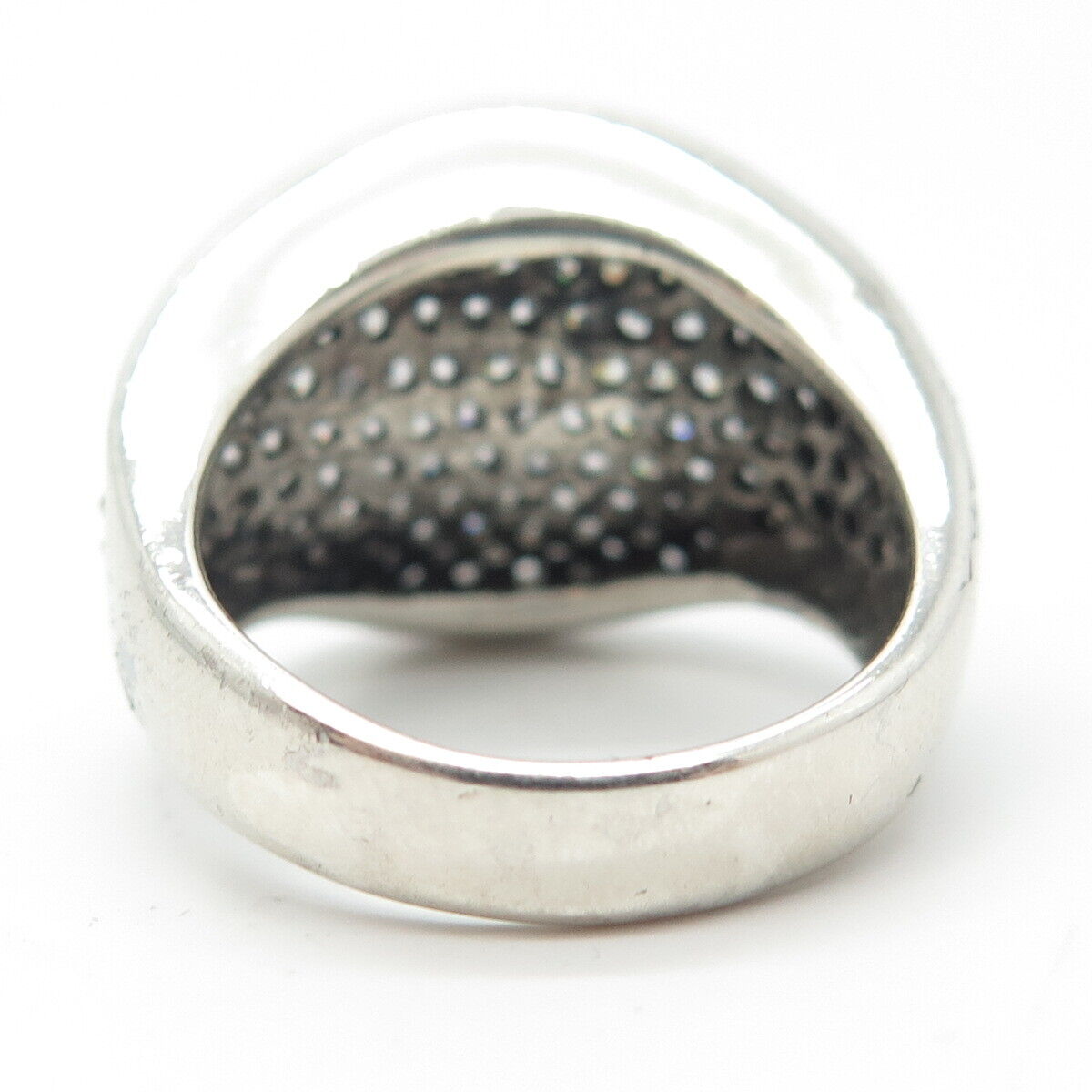 925 Sterling Silver Pave C Z Ring Size 9.25