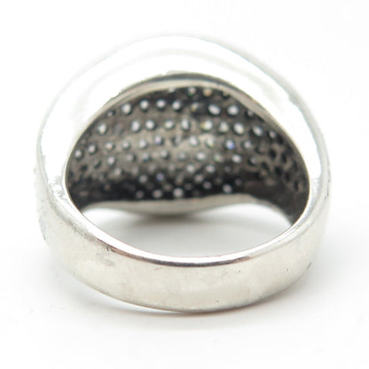 925 Sterling Silver Pave C Z Ring Size 9.25