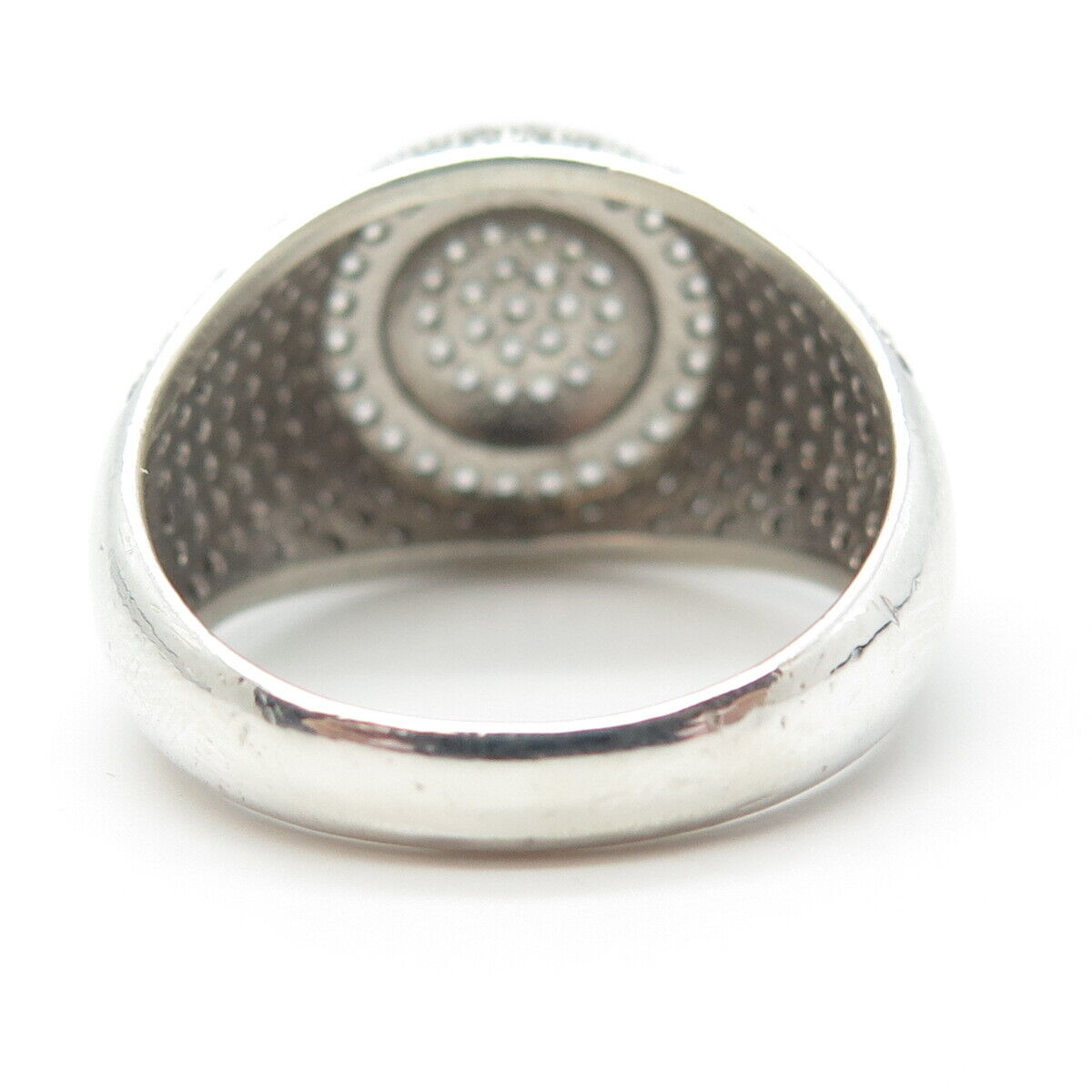 925 Sterling Silver Pave C Z Ring Size 10.25