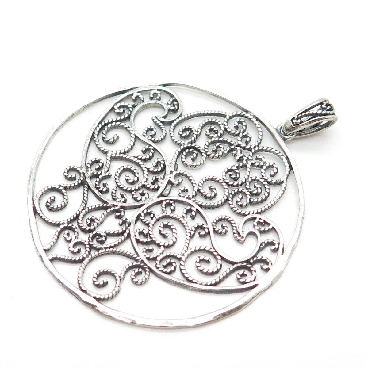 925 Sterling Silver Vintage Ornate Pendant