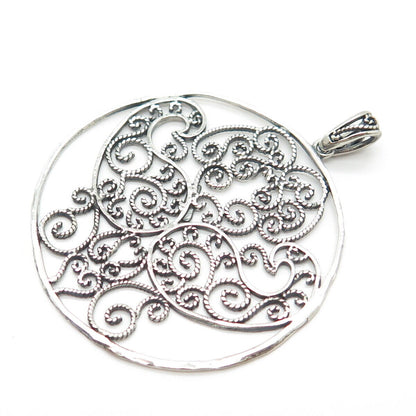 925 Sterling Silver Vintage Ornate Pendant