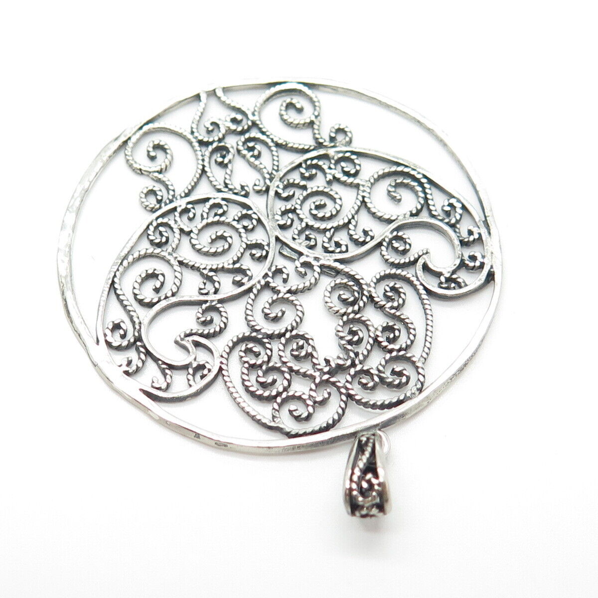 925 Sterling Silver Vintage Ornate Pendant