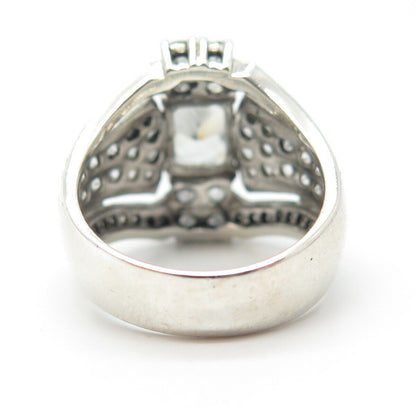 925 Sterling Silver Pave C Z Ring Size 6.25