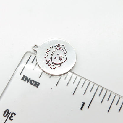 925 Sterling Silver USA Two In Town Lion Charm Pendant