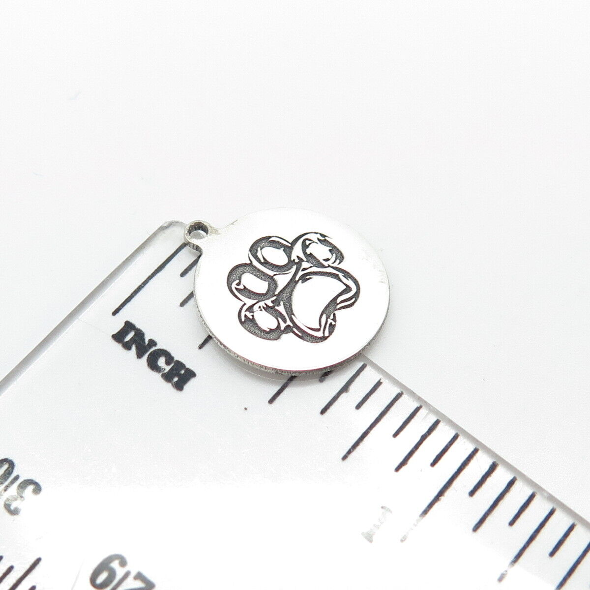 925 Sterling Silver USA Two In Town Paw Charm Pendant