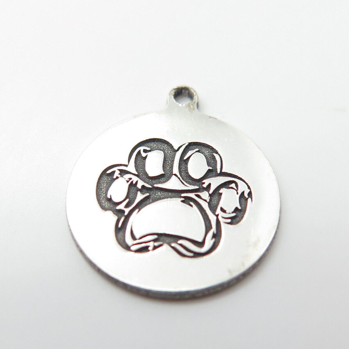 925 Sterling Silver USA Two In Town Paw Charm Pendant