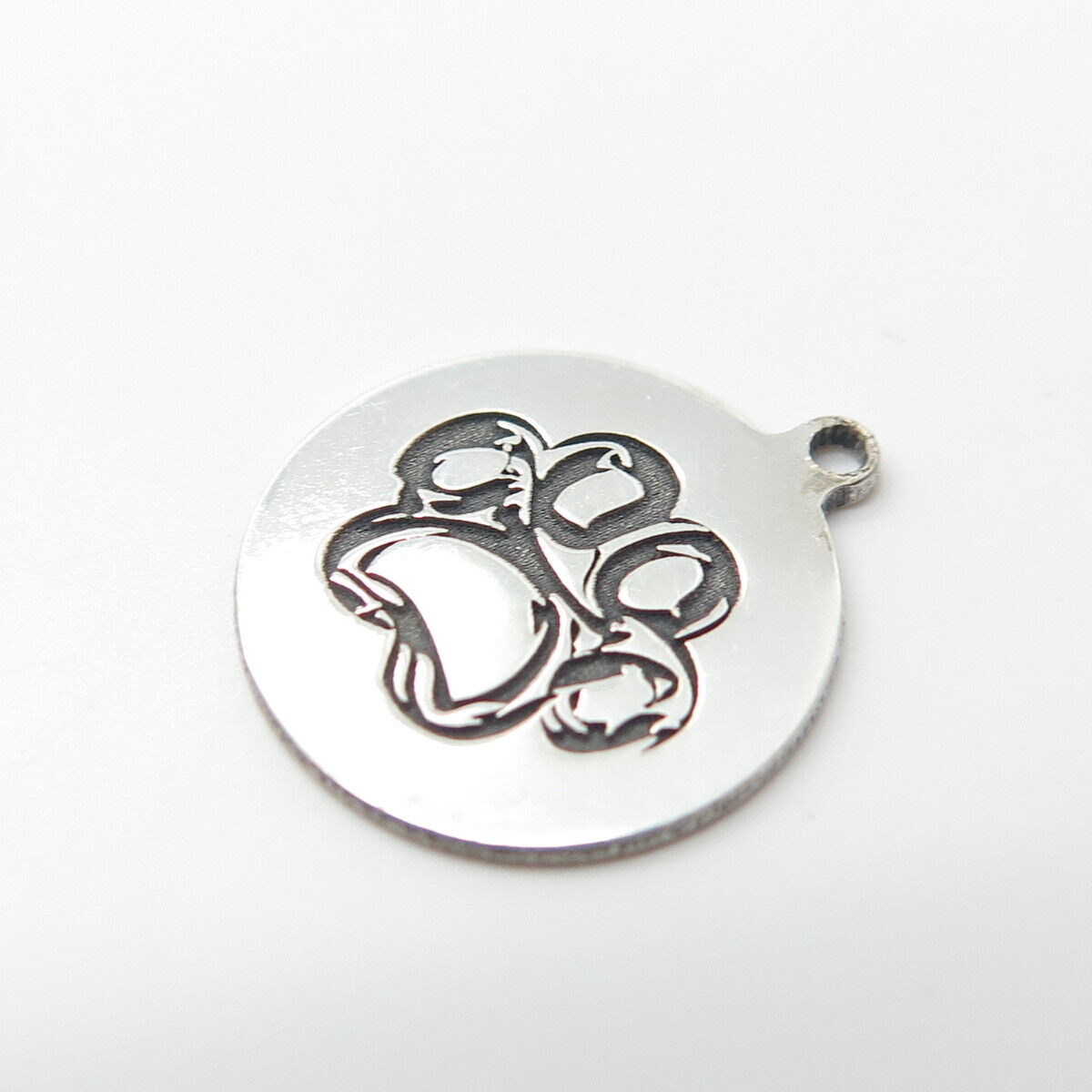 925 Sterling Silver USA Two In Town Paw Charm Pendant