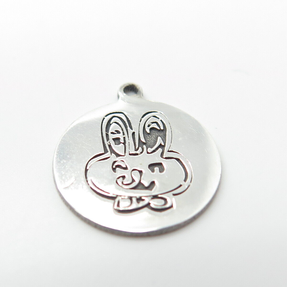 925 Sterling Silver USA Two In Town Hare Charm Pendant