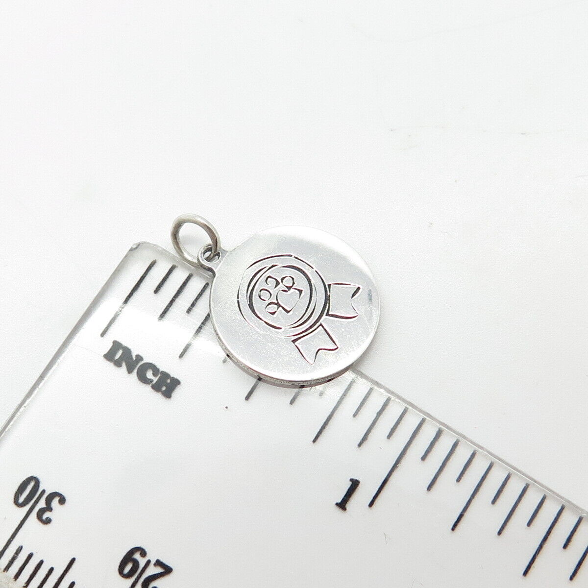 925 Sterling Silver USA Two In Town Paw Charm Pendant