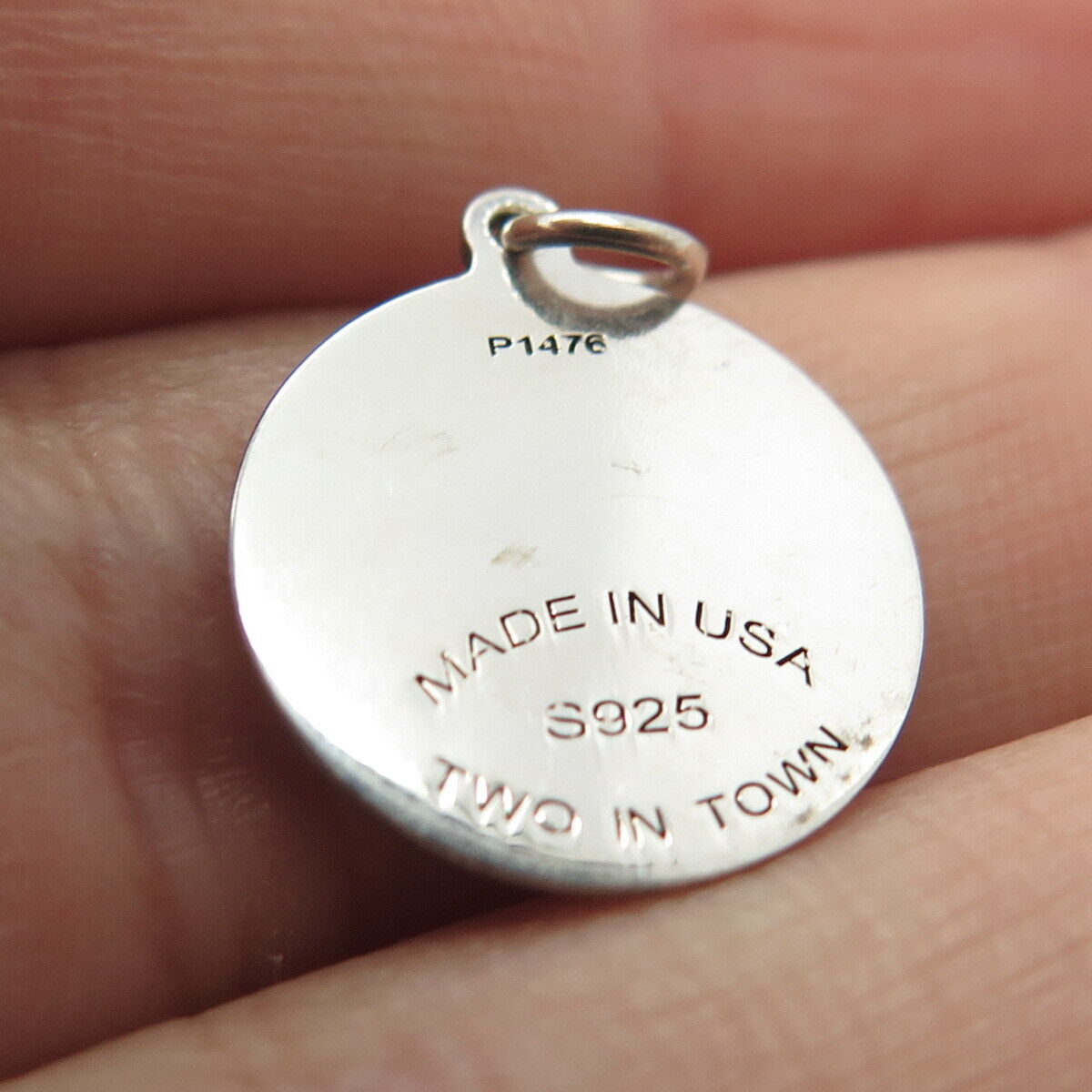 925 Sterling Silver USA Two In Town Paw Charm Pendant