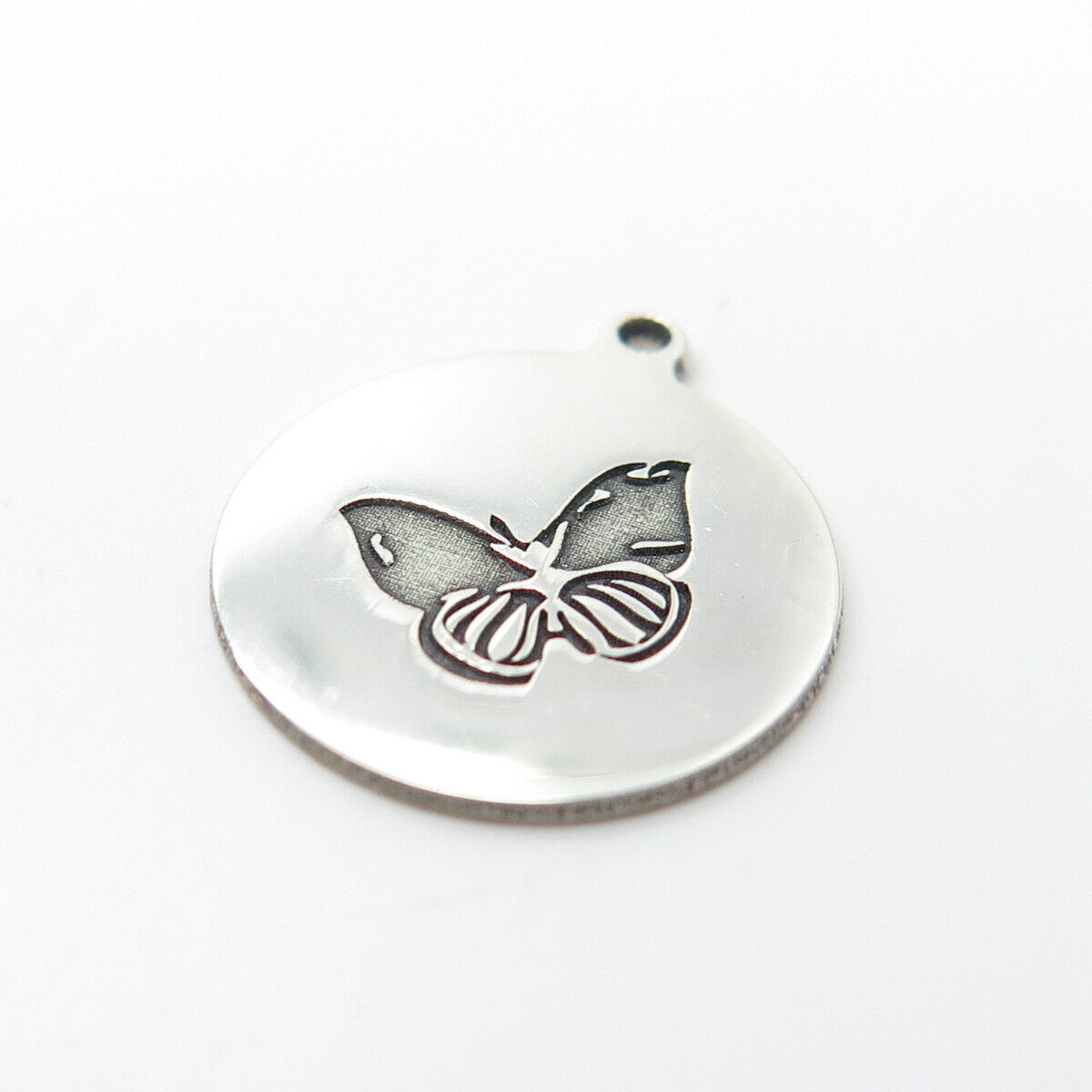 925 Sterling Silver USA Two In Town Butterfly Charm Pendant