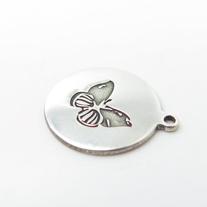 925 Sterling Silver USA Two In Town Butterfly Charm Pendant