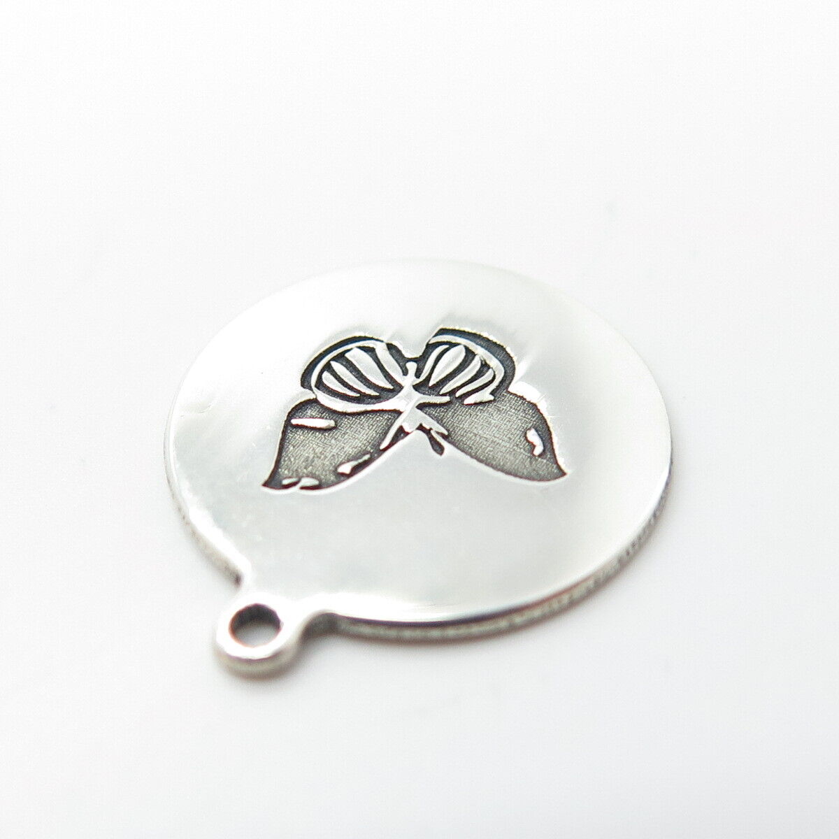 925 Sterling Silver USA Two In Town Butterfly Charm Pendant