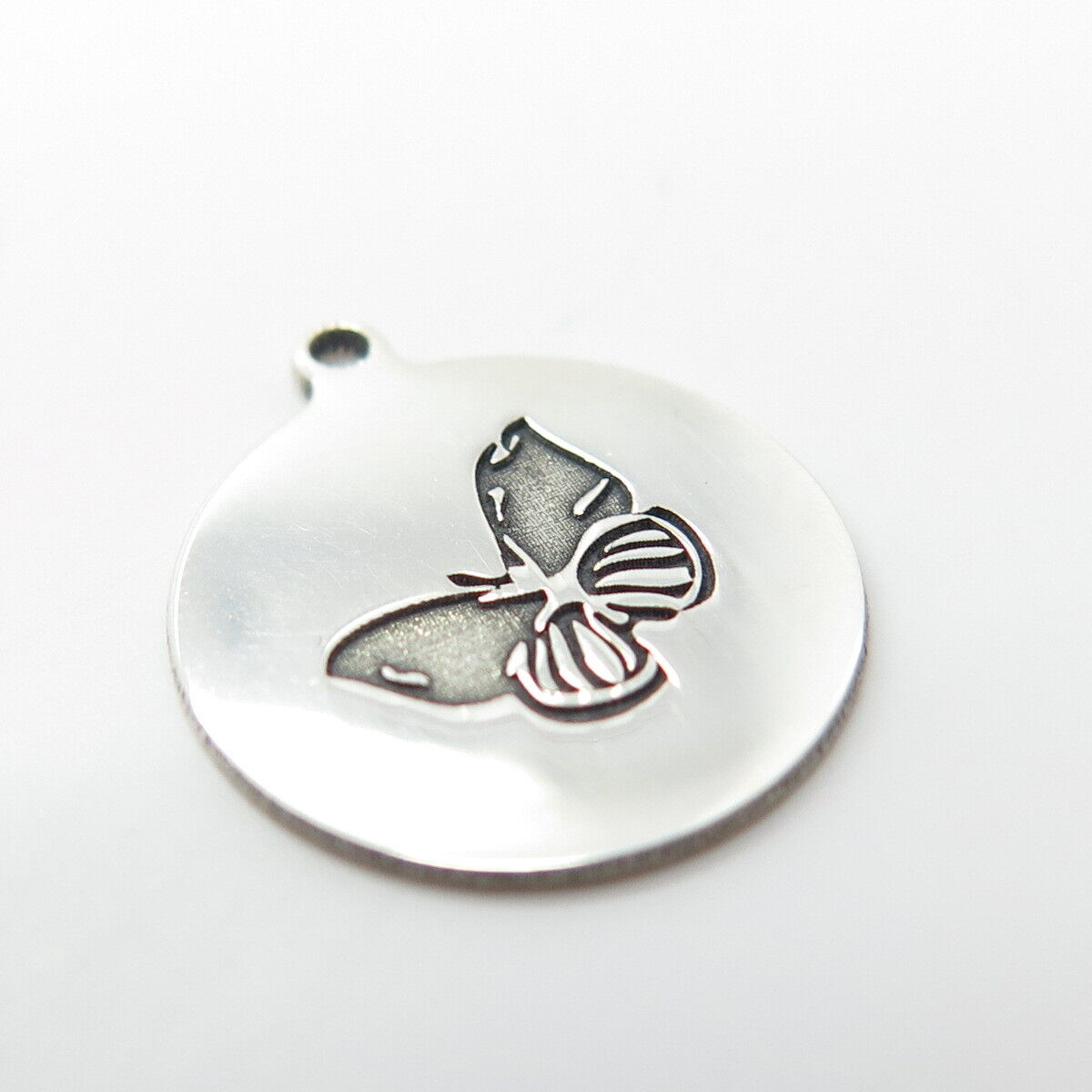 925 Sterling Silver USA Two In Town Butterfly Charm Pendant