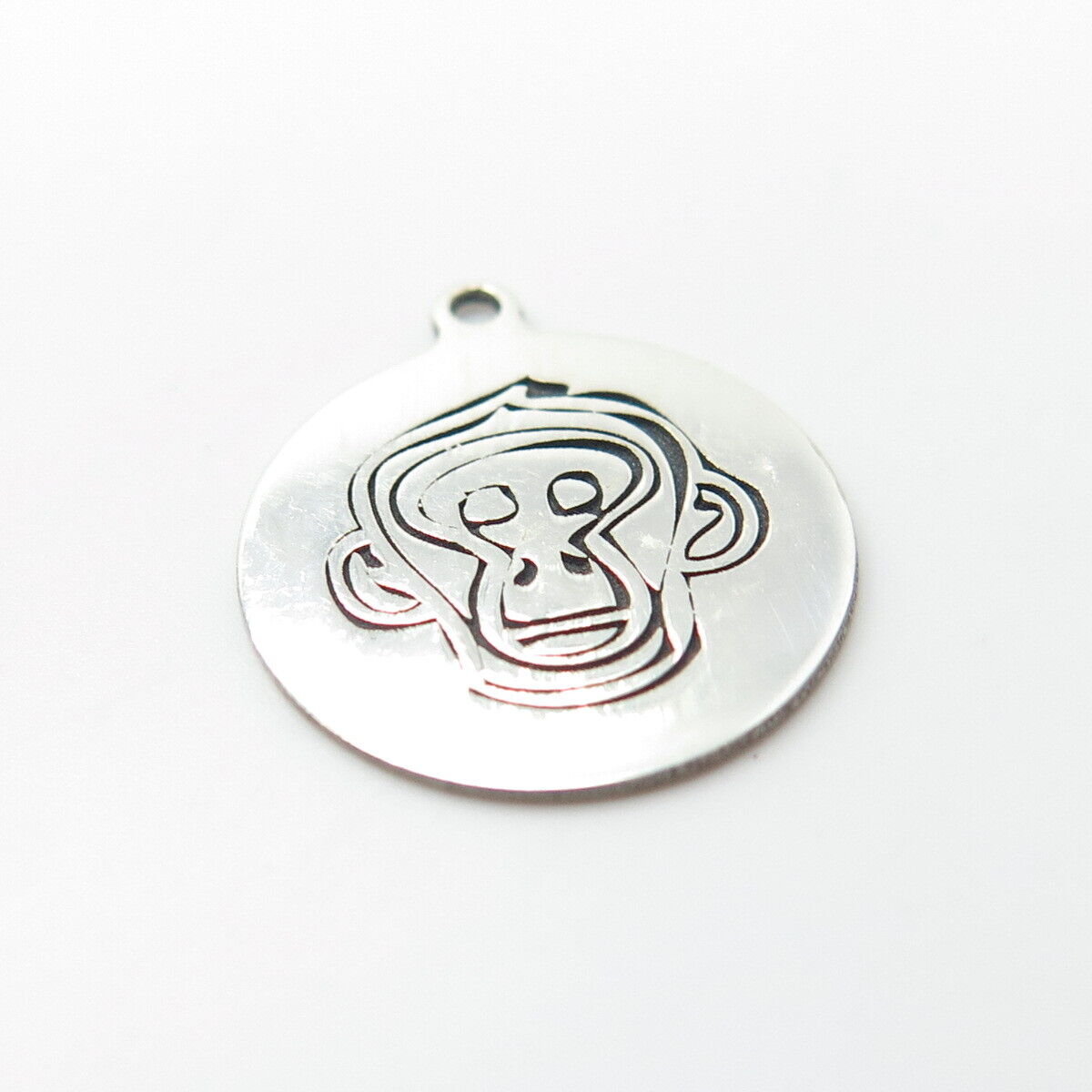 925 Sterling Silver USA Two In Town Monkey Charm Pendant