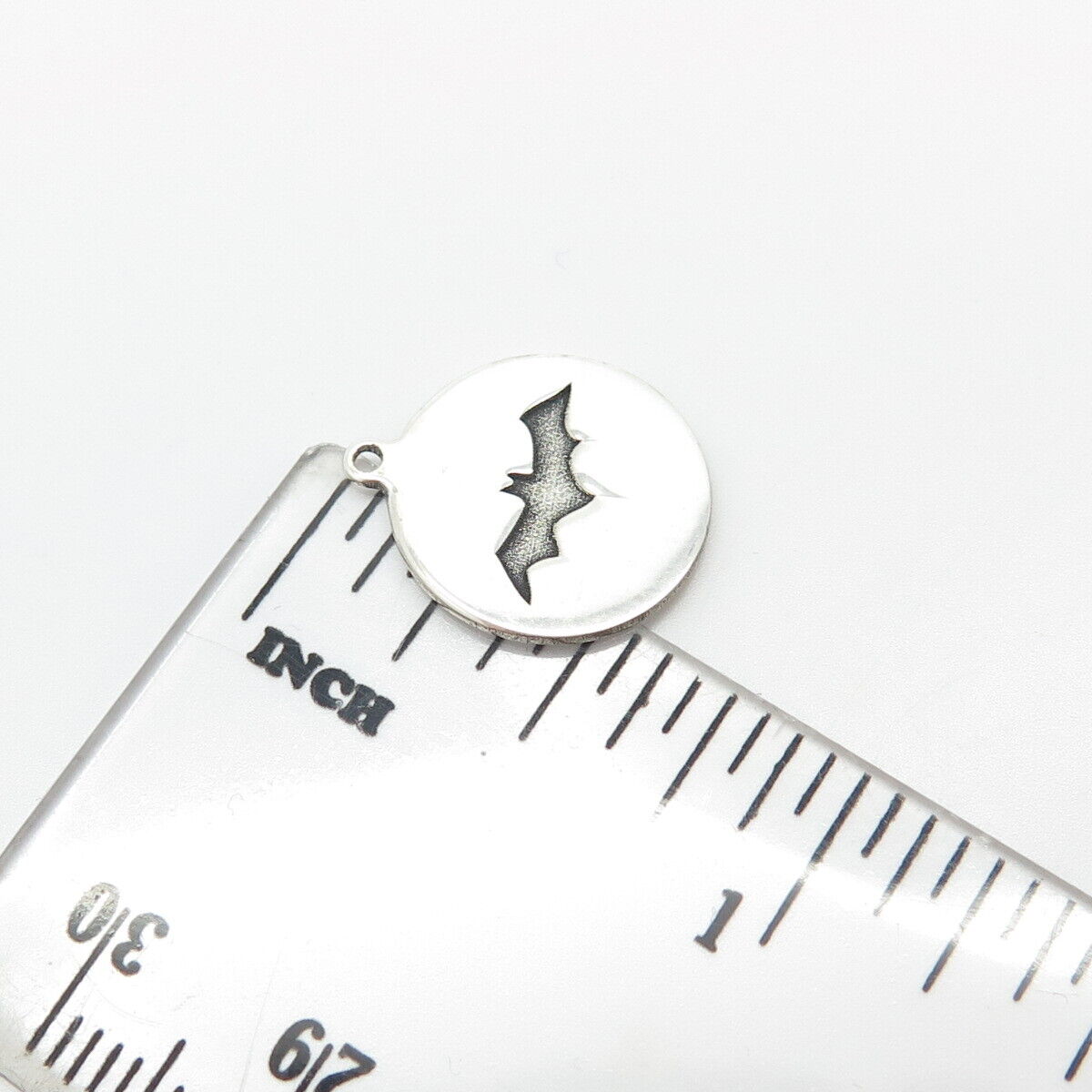 925 Sterling Silver USA Two In Town Bat Charm Pendant