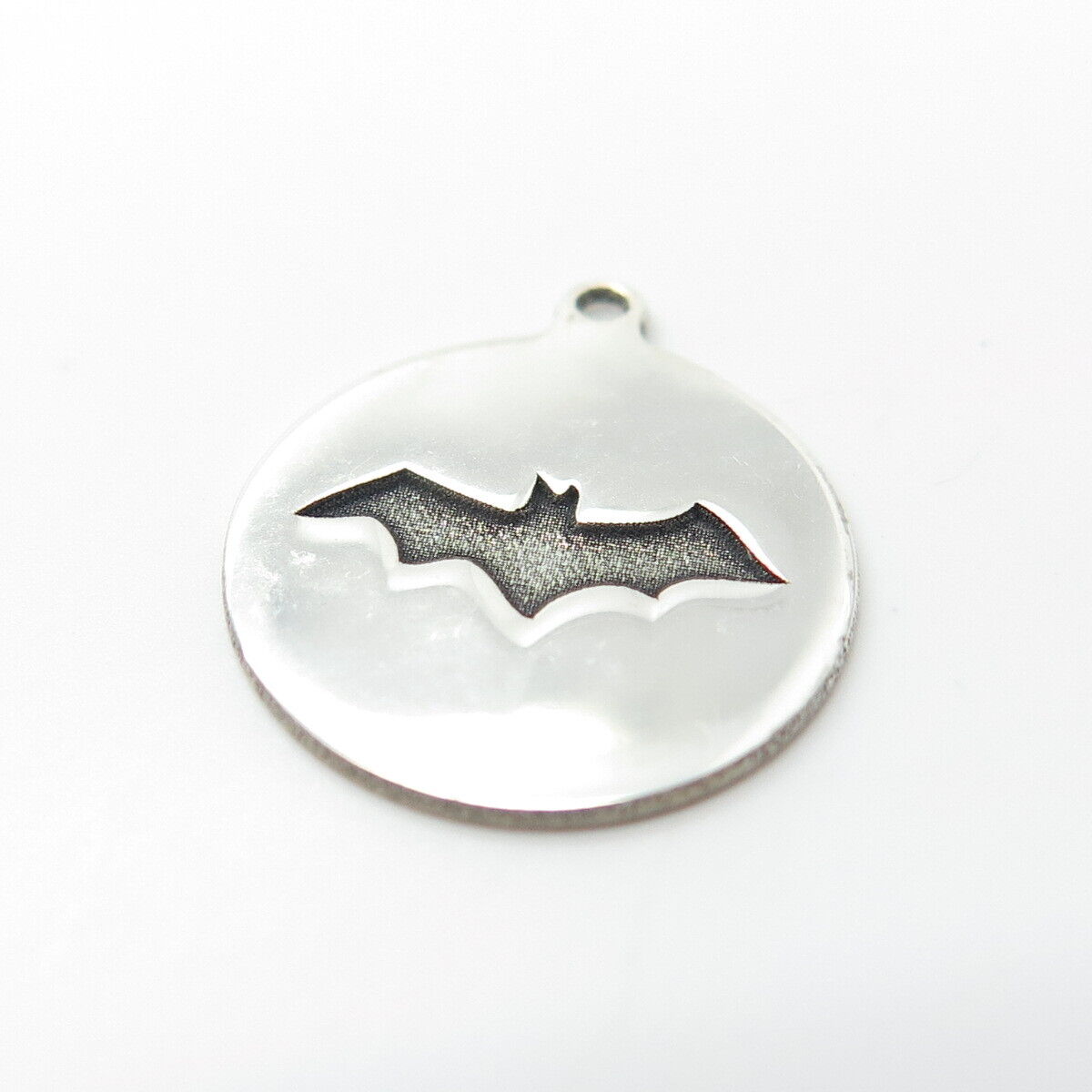 925 Sterling Silver USA Two In Town Bat Charm Pendant