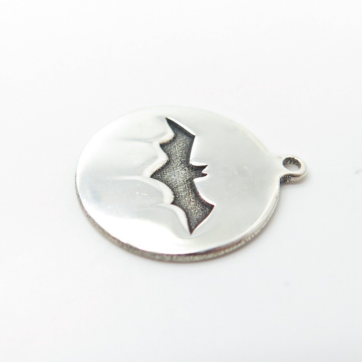 925 Sterling Silver USA Two In Town Bat Charm Pendant