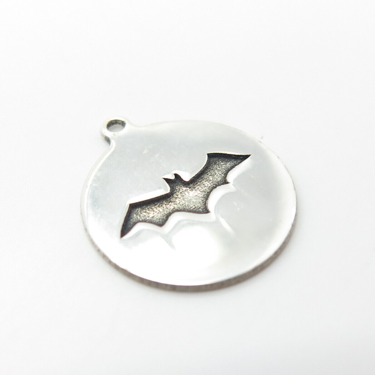 925 Sterling Silver USA Two In Town Bat Charm Pendant