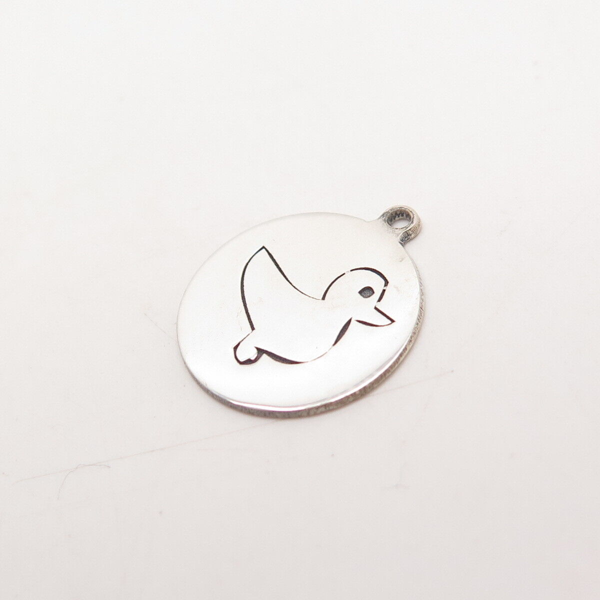 925 Sterling Silver USA Two In Town Duck Bird Charm Pendant