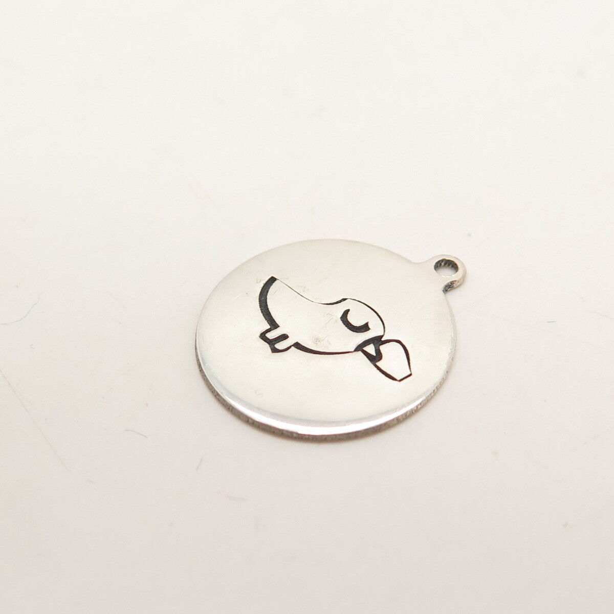 925 Sterling Silver USA Two In Town Bird Charm Pendant