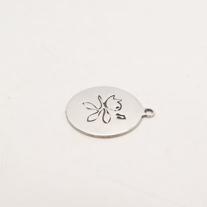 925 Sterling Silver USA Two In Town Bird Charm Pendant