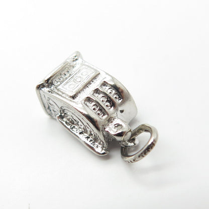 925 Sterling Silver Vintage Rembrandt RQC Casino Slot Machine Charm Pendant