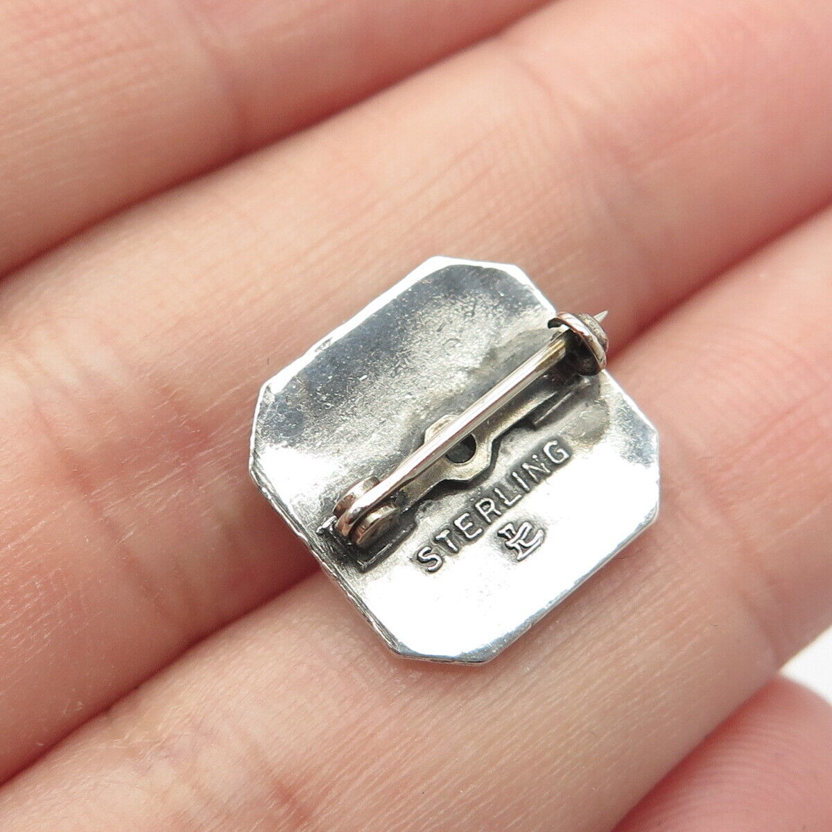 925 Sterling Silver Enamel Vintage Metal Illinois State 4-H Clover Pin Brooch