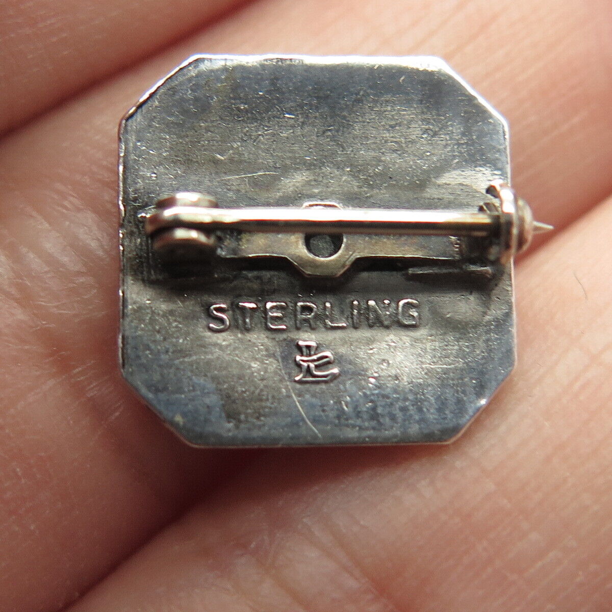 925 Sterling Silver Enamel Vintage Metal Illinois State 4-H Clover Pin Brooch