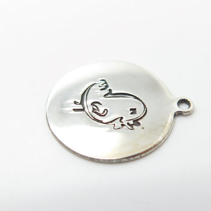 925 Sterling Silver USA Two In Town Bird Charm Pendant