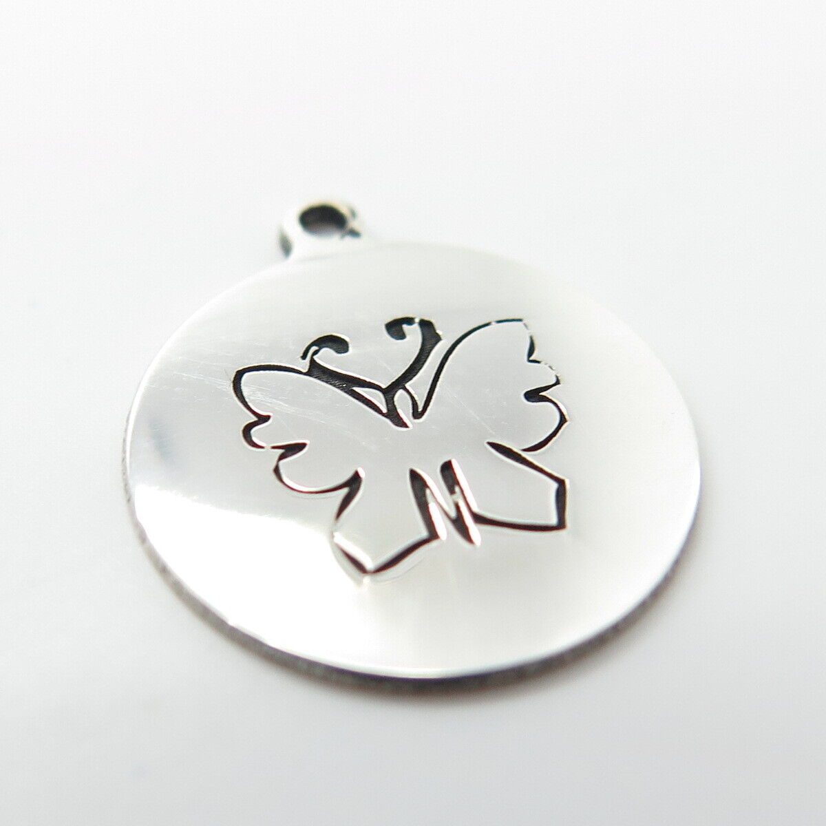 925 Sterling Silver USA Two In Town Butterfly Charm Pendant