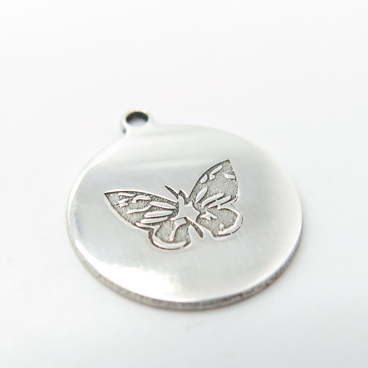 925 Sterling Silver USA Two In Town Butterfly Charm Pendant