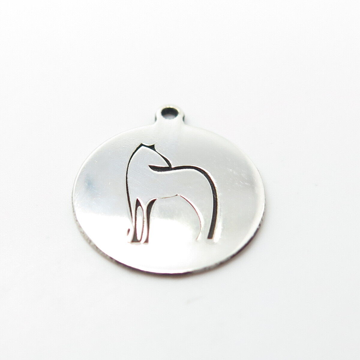 925 Sterling Silver USA Two In Town Horse Charm Pendant