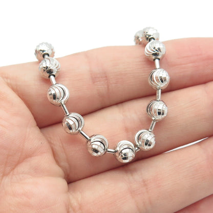 925 Sterling Silver Ball Chain Necklace 26"