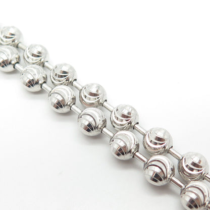 925 Sterling Silver Ball Chain Necklace 26"