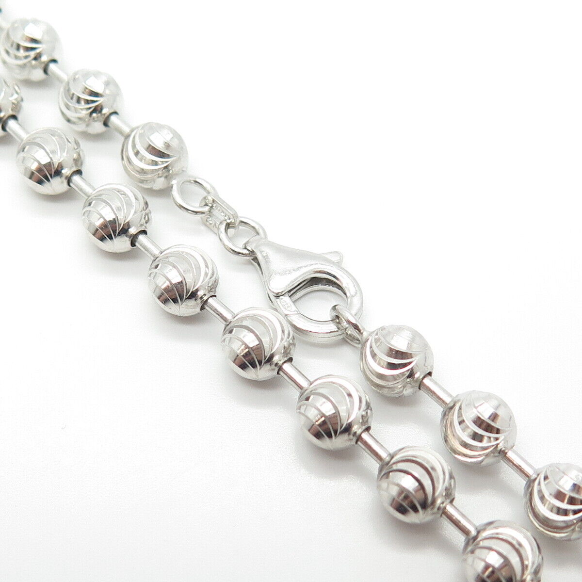 925 Sterling Silver Ball Chain Necklace 26"