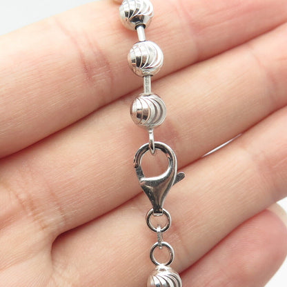 925 Sterling Silver Ball Chain Necklace 26"