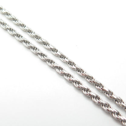 925 Sterling Silver Italy Prince-of-Wales Chain Necklace 20"