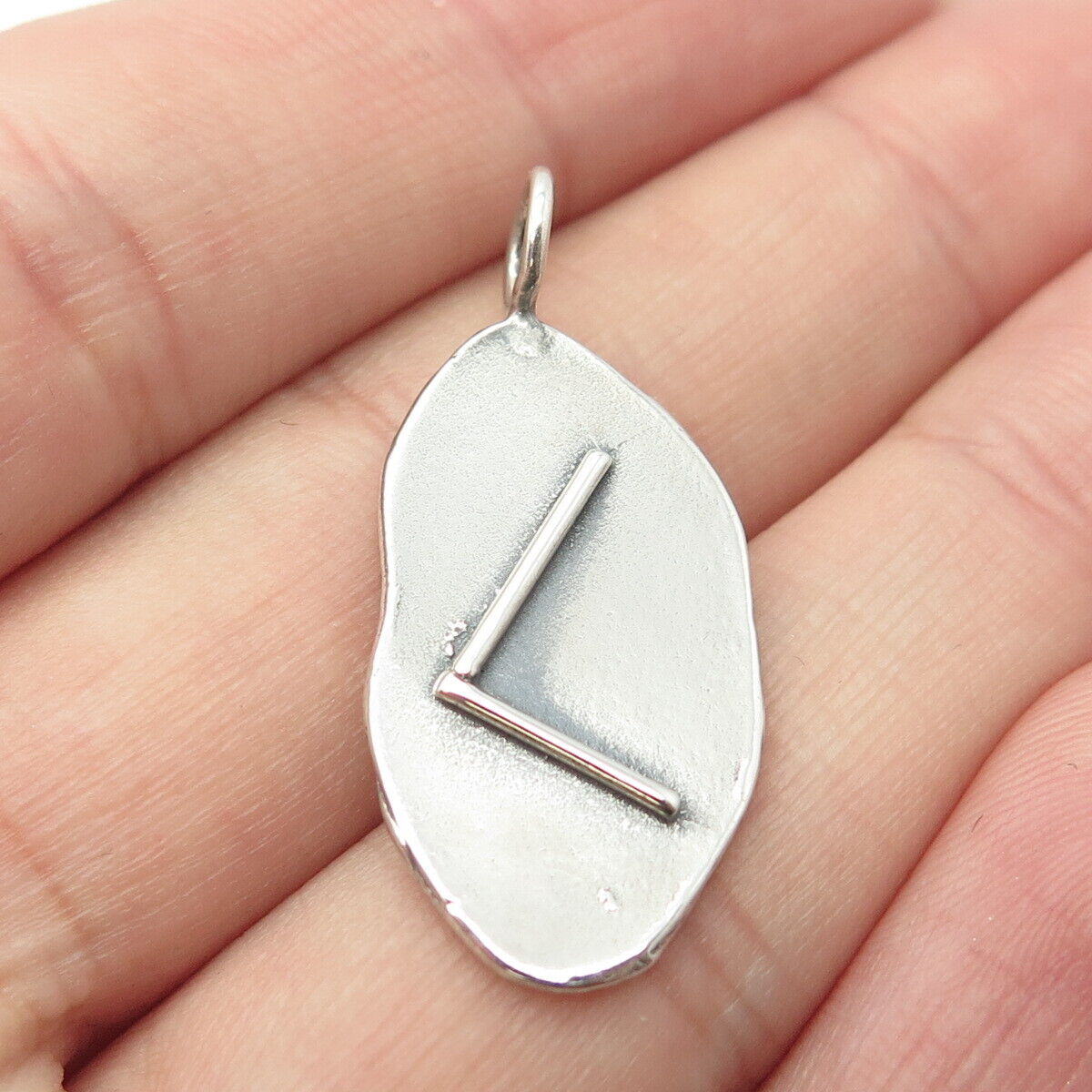 925 Sterling Silver Vintage Modernist Pendant