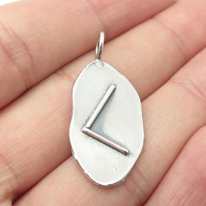 925 Sterling Silver Vintage Modernist Pendant